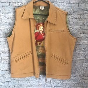 [ETHYL] Western Vest w/ Pin Up detail